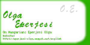olga eperjesi business card